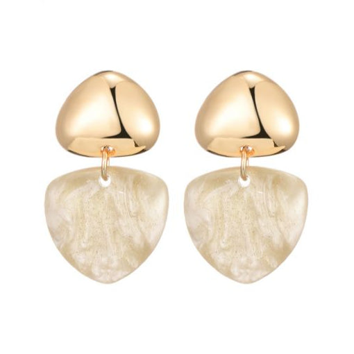 Sandra oorbellen hanger beige