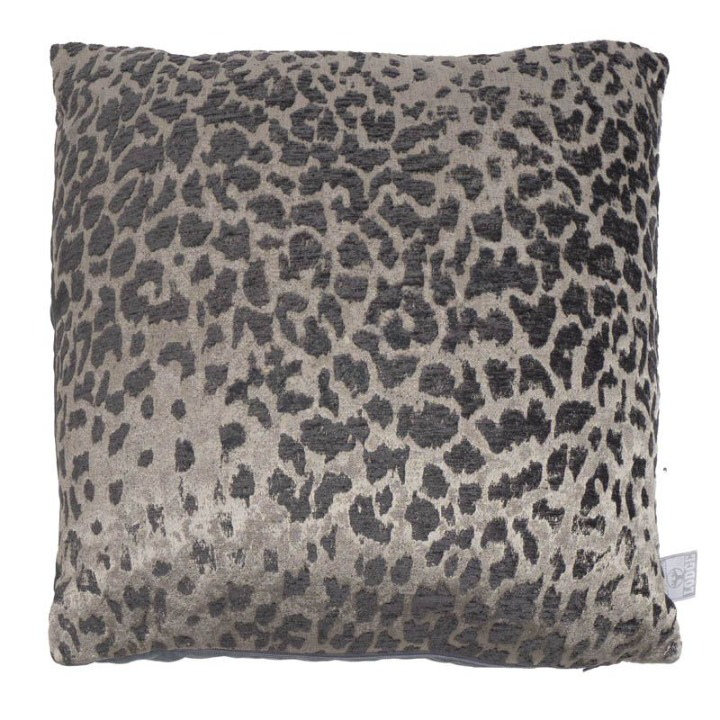 Sierkussen Dark Grey Leopard 45x45 cm
