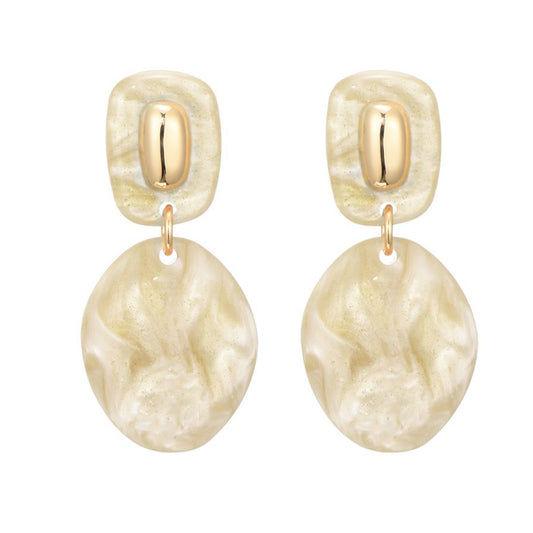 Michelle oorbellen hanger beige