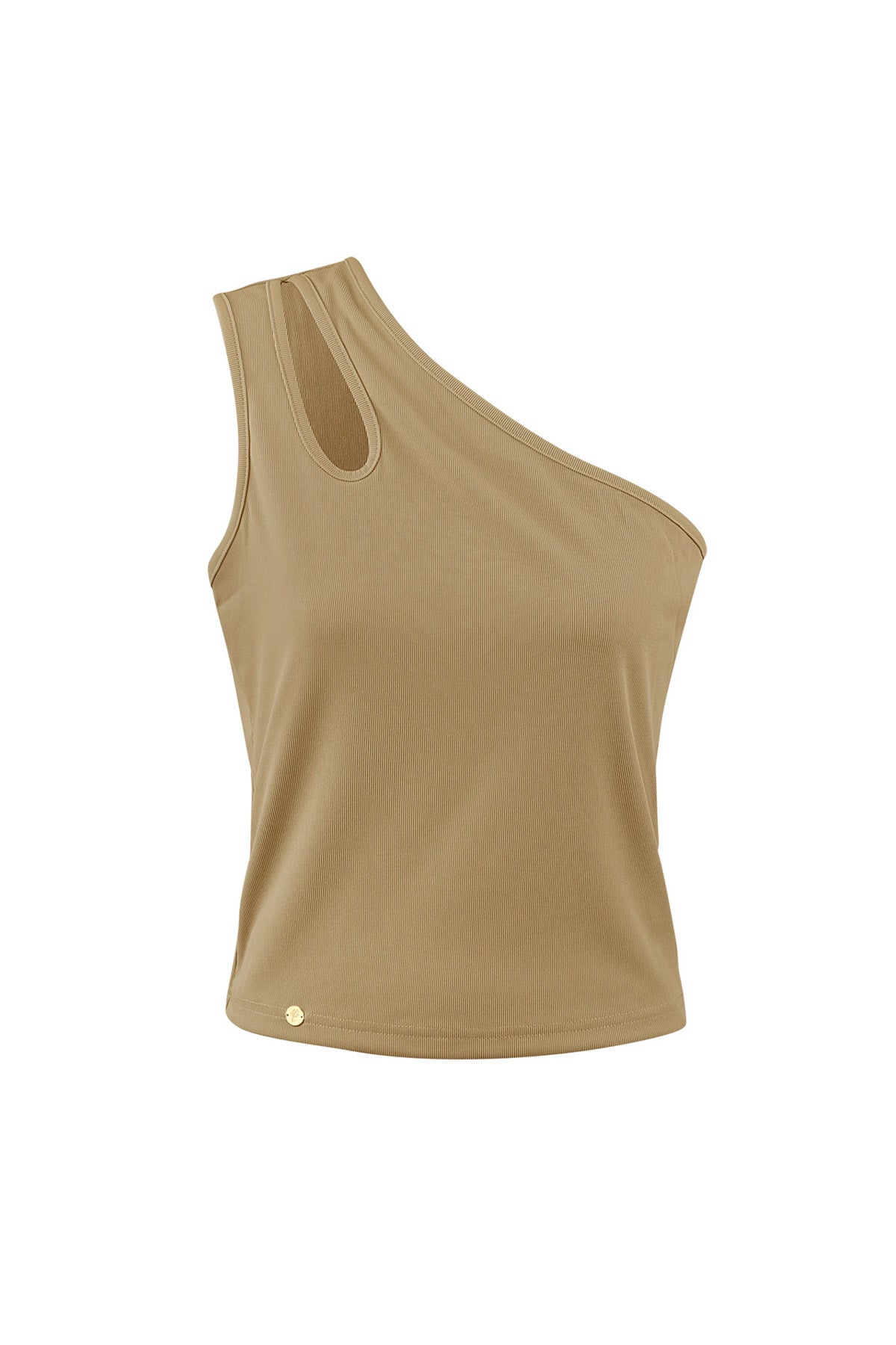One shoulder top Maya beige