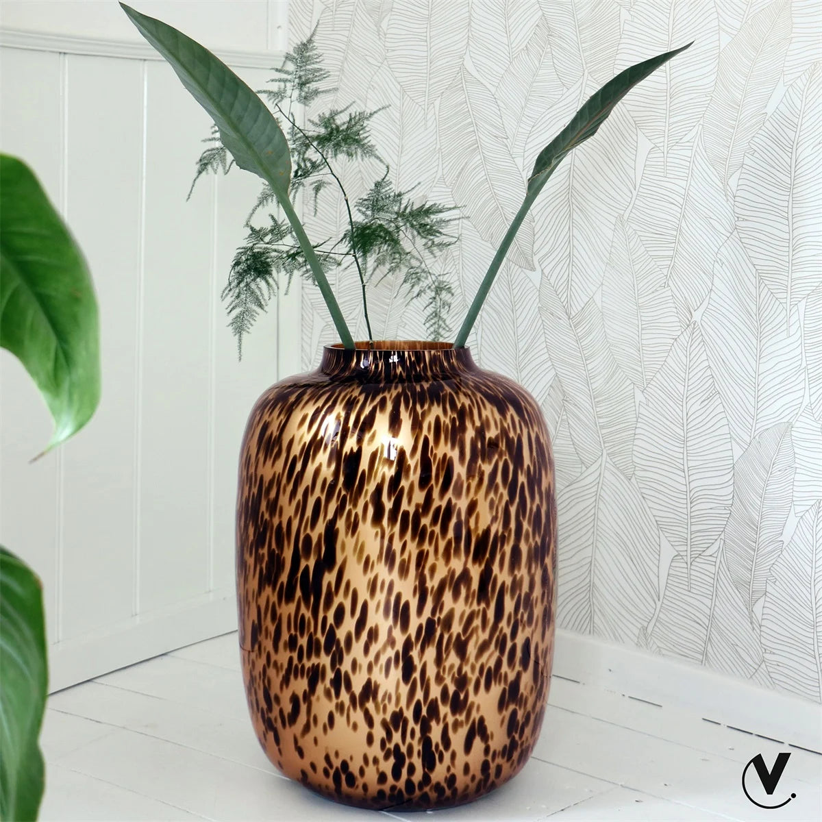 Vaas Artic L gold cheetah Ø32,5 x H45 cm